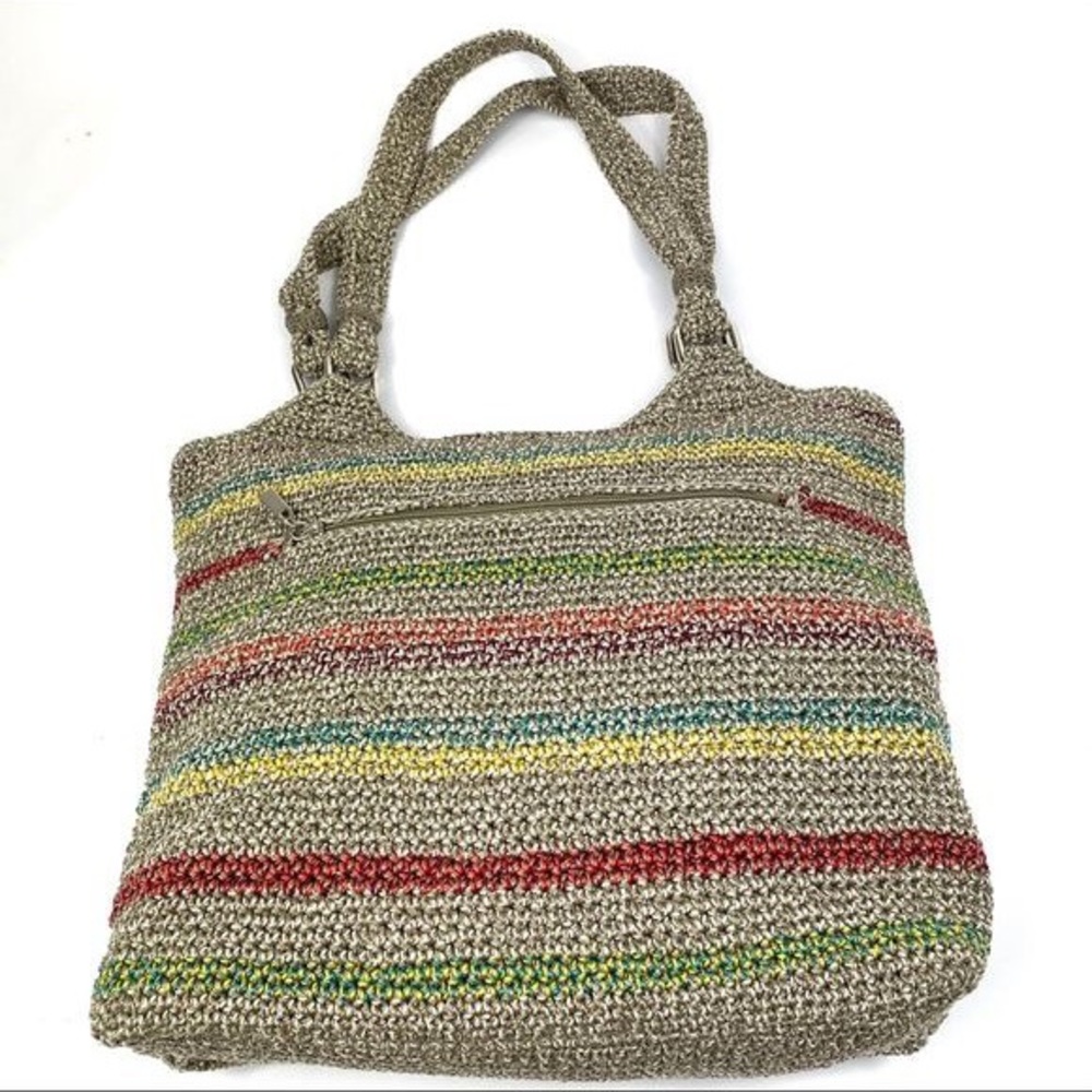 The Sak Belle Crochet Striped Tote